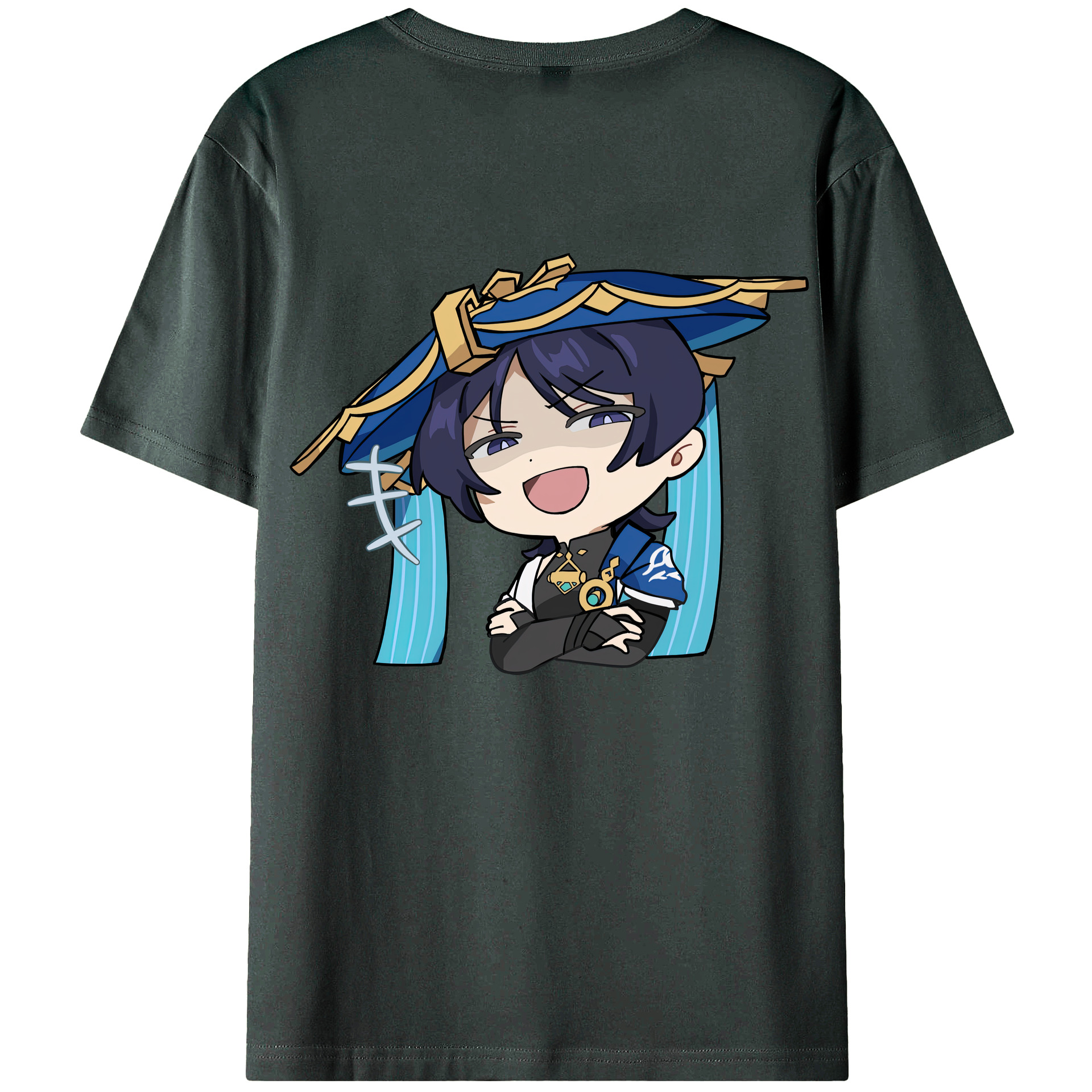 げんし神 さんペい genshin Sanpei 綿100％ メンズ半袖Tシャツ（バックプリント） 通気性